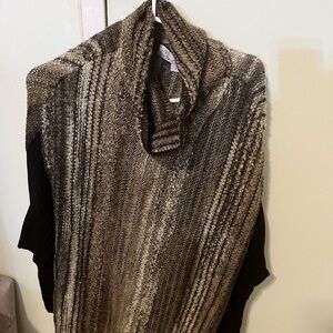 Elegant Multitone Cowl Neck Sweater